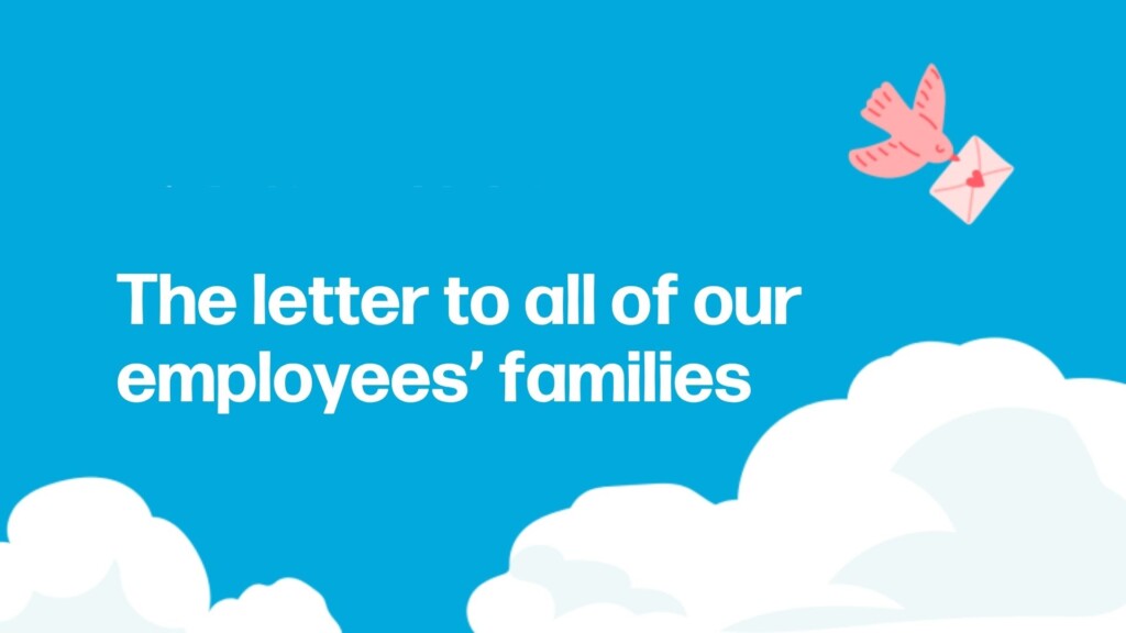 The thank you letter has been delivered to our employees’ families🌻